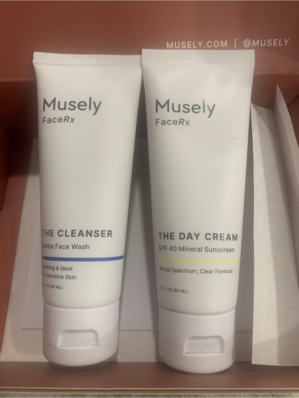 Musley Duo -Cleanser and The Day Cream SPF NWT